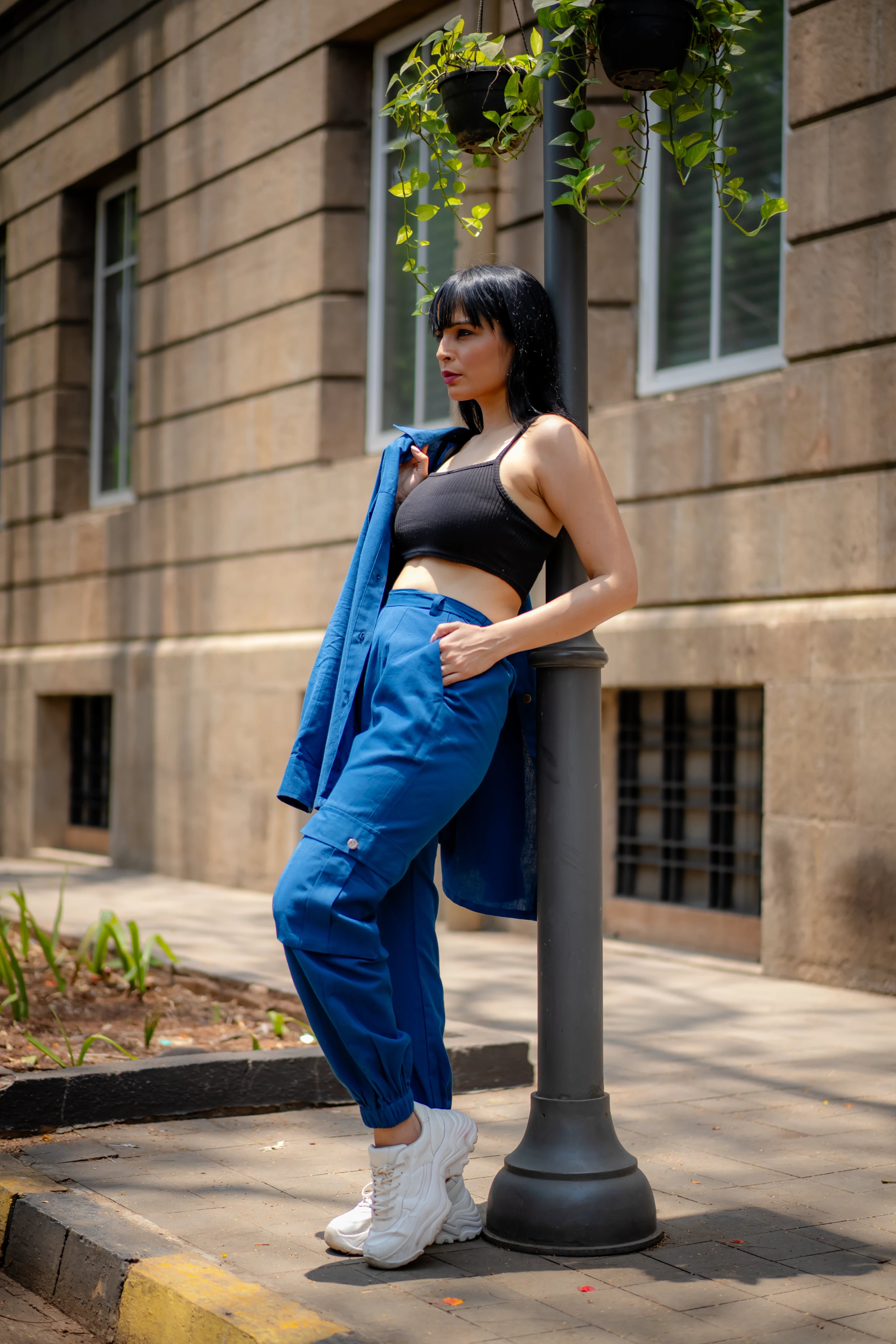 Denim Blue Cargo Traveler Set  Nuchic