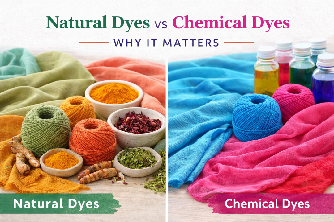  Natural Dyes vs Chemical Dyes comparison — Why it matters for sustainable fashion | Nuchic