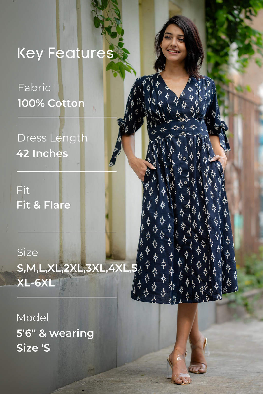 Button Down Dress - Black
