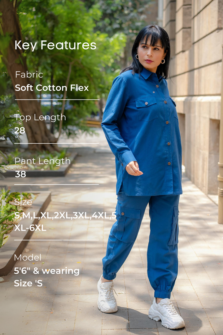 Denim Blue Cargo Traveler Set