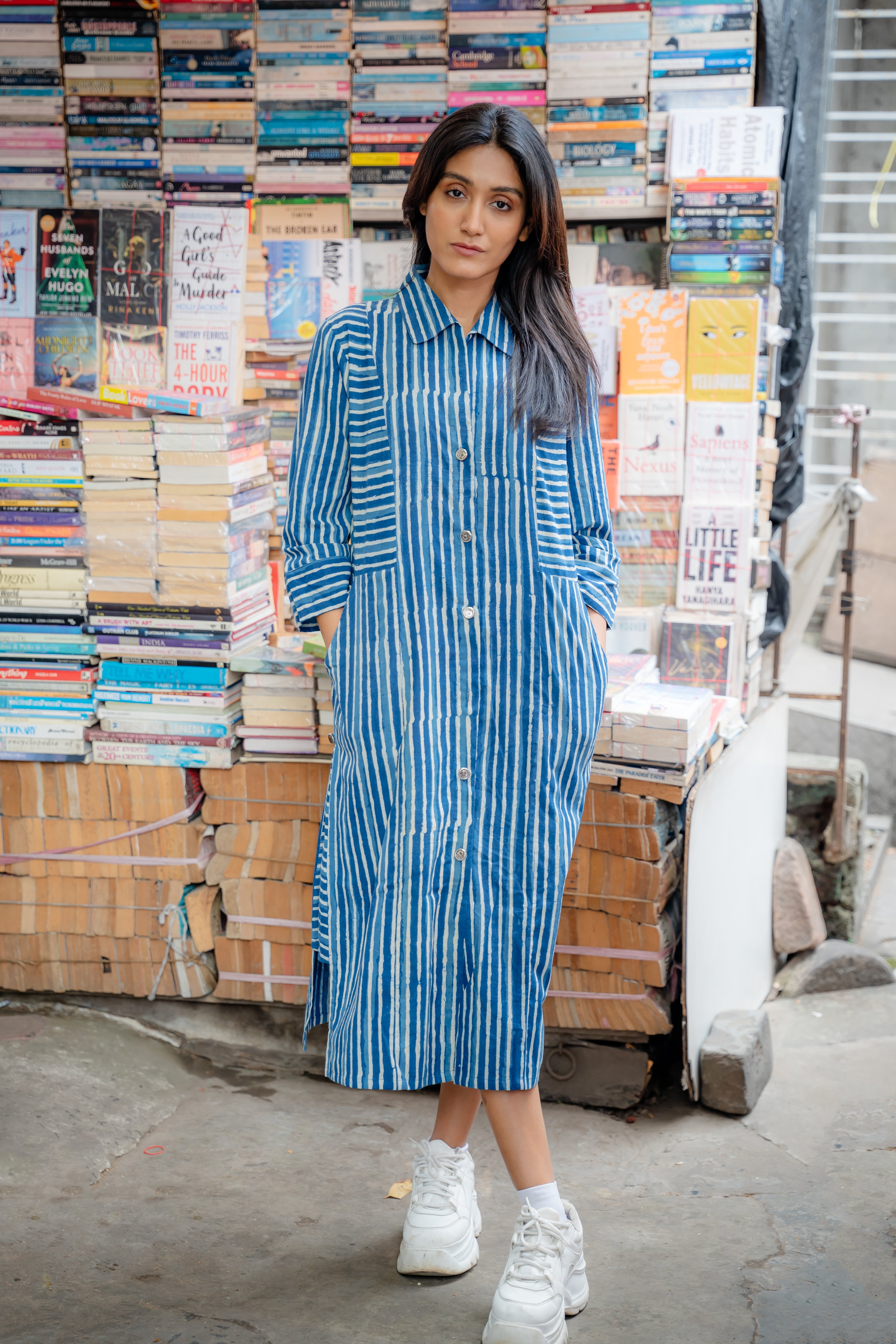 Stripe Shirt Bubble Dress