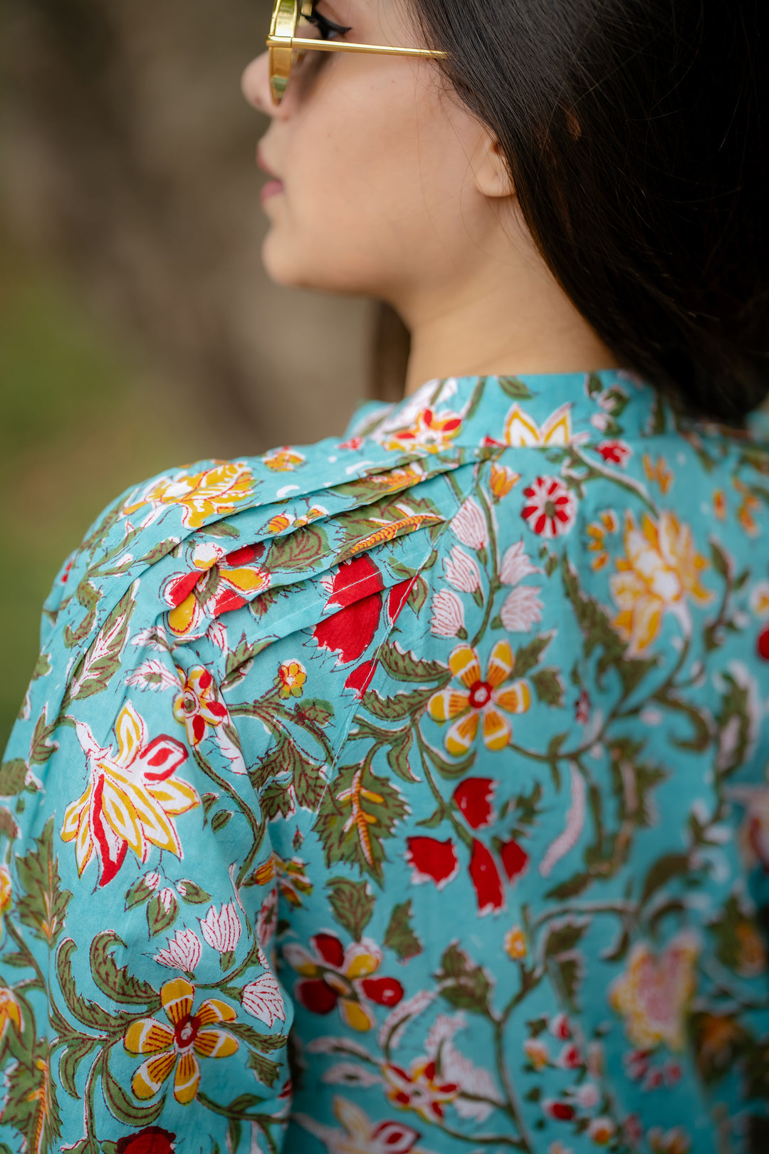 Joyful Garden Green Raglan Midi Dress