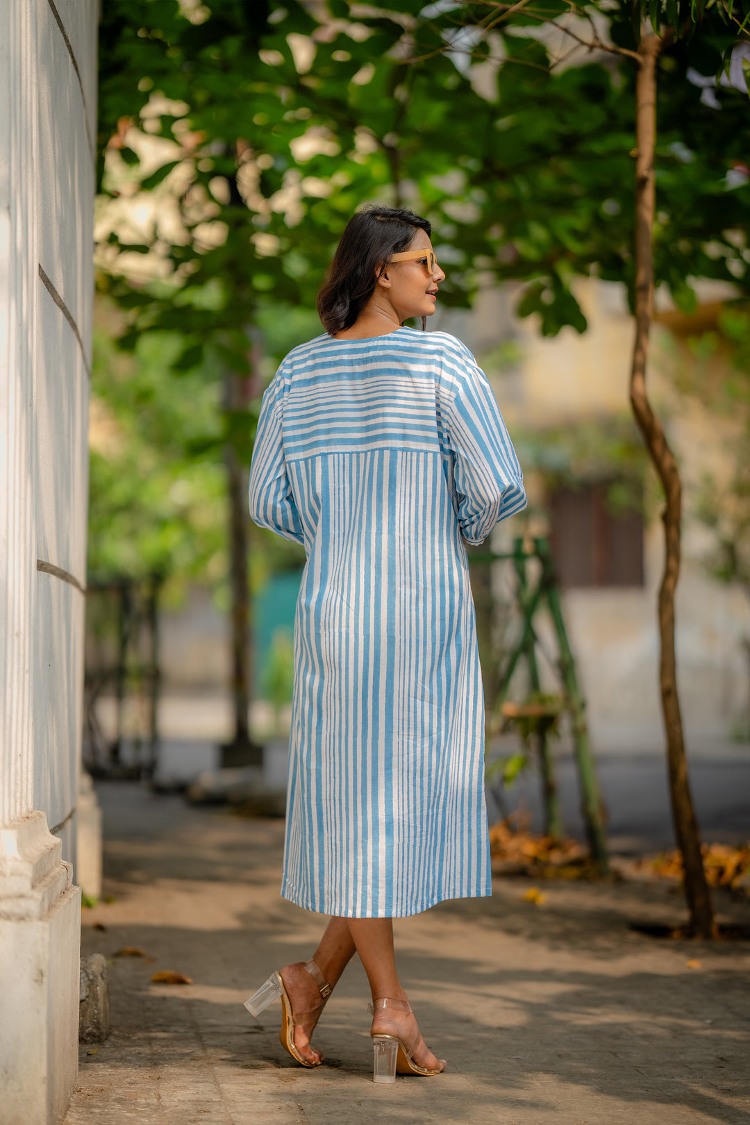 Sunny Skyline Striped Dress