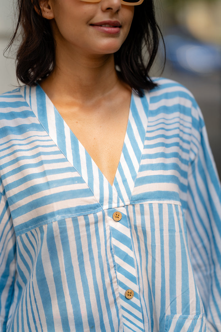 Sunny Skyline Striped Dress