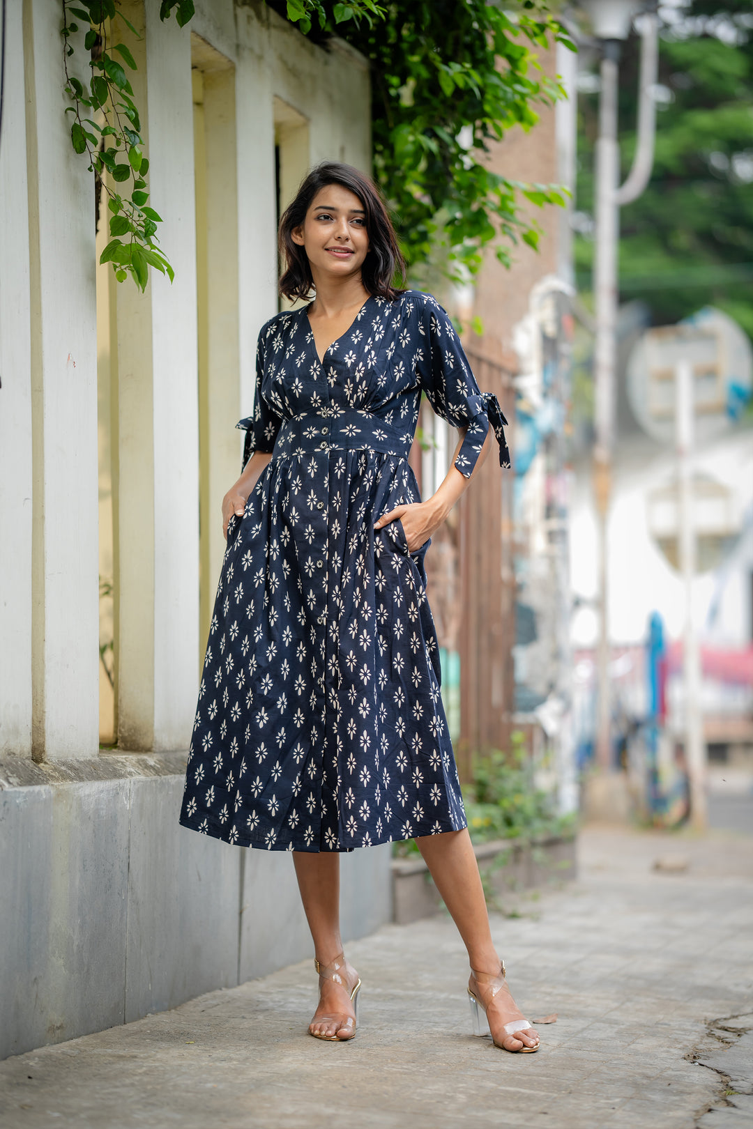 Button Down Dress - Black